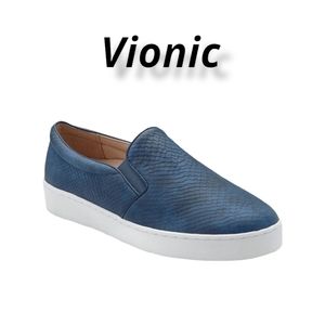 vionic midi snake slip on sneaker
